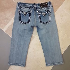💲SOLD💲Miss Me Crop Clayton Thick Stitch Jeans